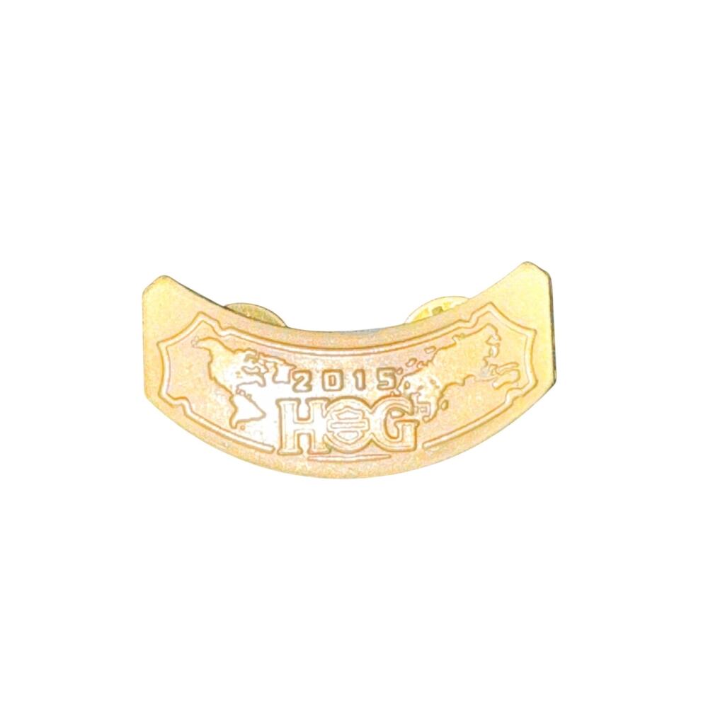 Harley Davidson 2015 Pin HOG Harley Owners Group Motorcycle Biker Rocker Gold